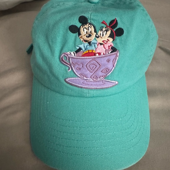 Disney Accessories - Disney Teal Hat with Mickey and Minnie Embroidery Teacup